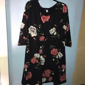 Floral Long-sleeve Dress